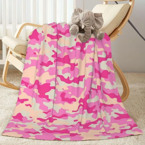 Miniatura 14 de Perinsto Camo Throw Blanket Ultra Soft Warm All Season Camouflage Decorative Fleece Blankets for Bed Chair Car Sofa Couch Bedroom 50"X40