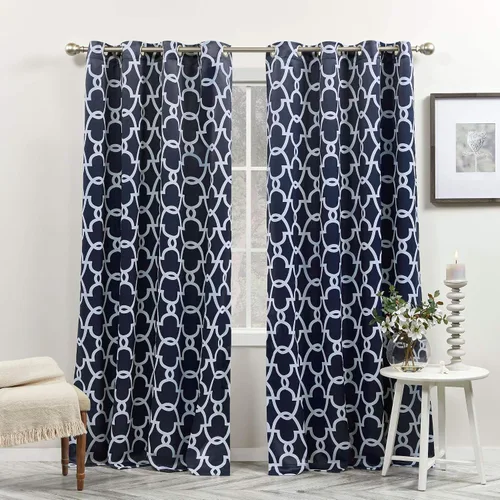 Miniatura 14 de Exclusive Home Gates panel de cortinas en par para ventana, con arandelas en la parte superior, para oscurecimiento de habitación, tejidas
