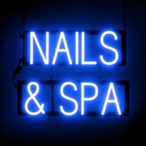 Miniatura 27 de SpellBrite MANI-PEDIS - Letrero para salones de manicura Letreros relacionados con salones de uñas con aspecto de neón, luz LED roja 33.4 x 6.3