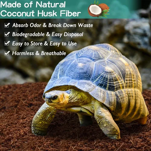 Miniatura 4 de Halatool 0.64kg de fibra de coco sustrato para cama de reptiles, sustrato natural de cáscara de coco para recinto de serpiente y tarántula, hábitat