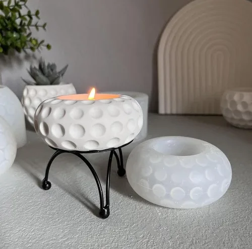 Miniatura 2 de Molde redondo de silicona para maceta de resina epoxi, hormigón, arcilla, suculenta, plantador, tazón, miniatura, jardín, bonsái Lunares