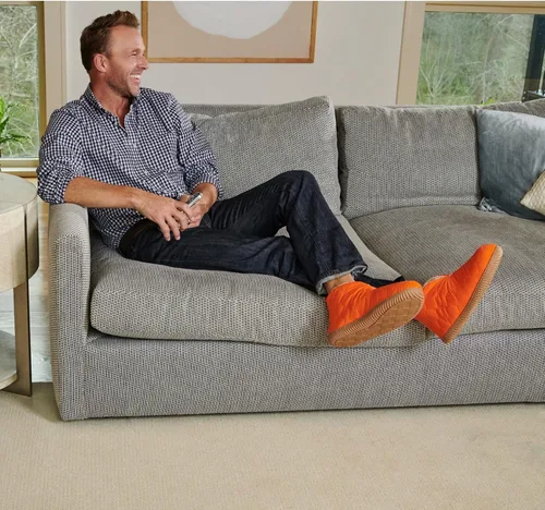 Miniatura 7 de Dearfoams Pantuflas tipo botín de calentamiento para interiores y exteriores para hombre