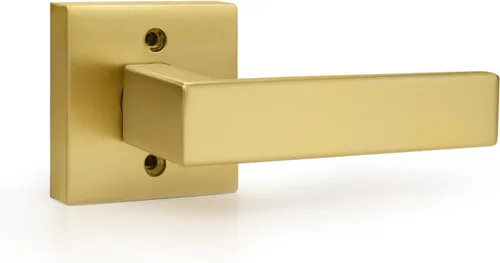 Miniatura 160 de Probrico Paquete de 4 manijas de puerta simuladas en negro mate, manijas interiores que no giran, manijas reversibles resistentes para interiores