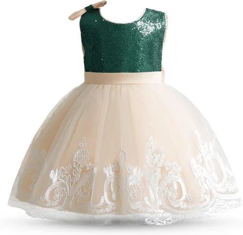 Miniatura 3 de NNJXD - Vestido de princesa de tul con flores, para usar en bodas, para niñas pequeñas y bebés