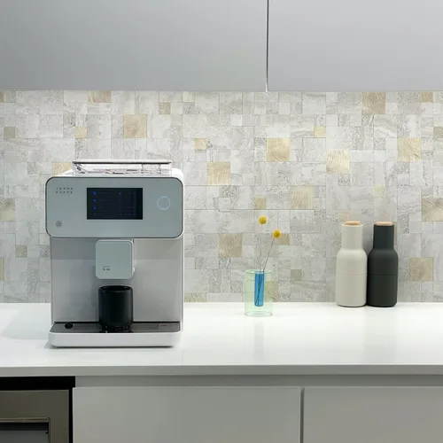 Miniatura 8 de STICKGOO - Azulejo para salpicaduras de pared de pelar y pegar, para pegar en salpicaduras de pared para la cocina y el baño, PVC, mezcla de metal