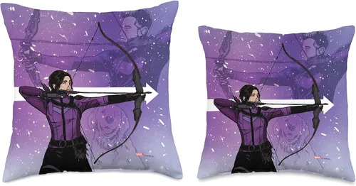 Miniatura 3 de Marvel Hawkeye Clint Barton Kate Bishop Archers - Almohada de 16.0 x 16.0 in, multicolor