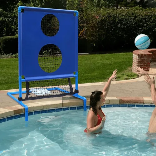 Miniatura 7 de Juego de fútbol de piscina con diseño de dos agujeros, adecuado para deportes acuáticos con múltiples pelotas