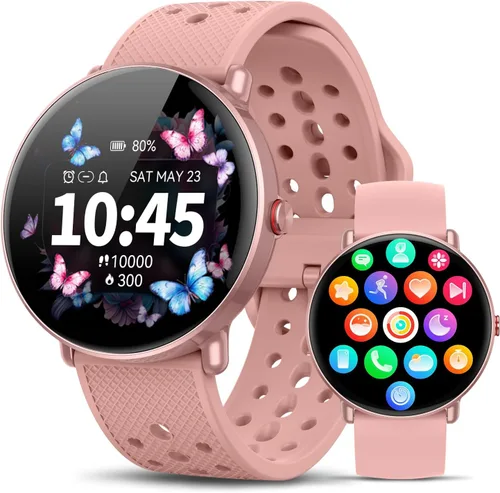 Reloj inteligente para mujeres y hombres, para Android iOS con monitor de sueño y calorías, podómetro, rastreador de fitness, llamada Bluetooth,