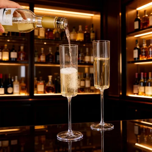 Miniatura 5 de Ciaell Paquete de 24 copas de champán de plástico – Copas de champán desechables transparentes de 6 onzas – Vasos cuadrados de plástico