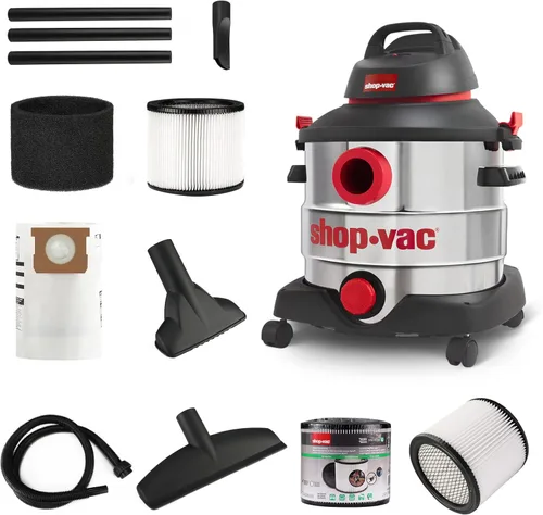 Shop-Vac 5989400 Aspiradora húmeda/seca HP de 8 galones 6.0 pico + filtro de cartucho de repuesto 90304