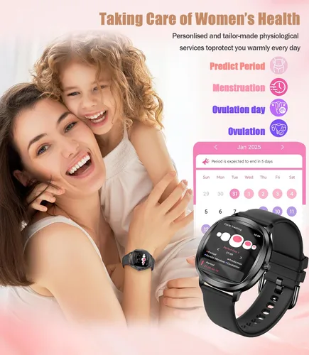 Miniatura 5 de Relojes inteligentes para mujeres y hombres, reloj inteligente de 1.72 pulgadas para teléfonos Android con monitor de frecuencia cardíaca