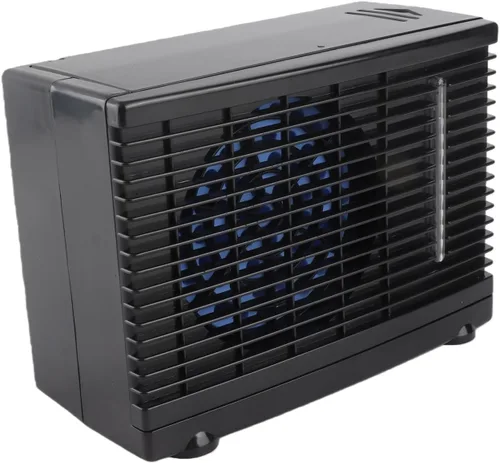 Miniatura 5 de Calentador de aire de coche de 12 V, ventilador de enfriamiento evaporativo portátil con 2 velocidades, mini ventilador de tablero para vehículos
