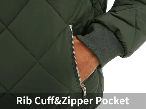 Miniatura 6 de MAGNIVIT Chaqueta bomber para hombre, chaqueta acolchada para invierno y otoño, abrigos acolchados cálidos