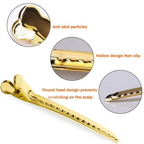Miniatura 6 de Pinzas de corte de acero inoxidable para cabello y pico de pato - Pasadores para peluquería y uso en salones de belleza