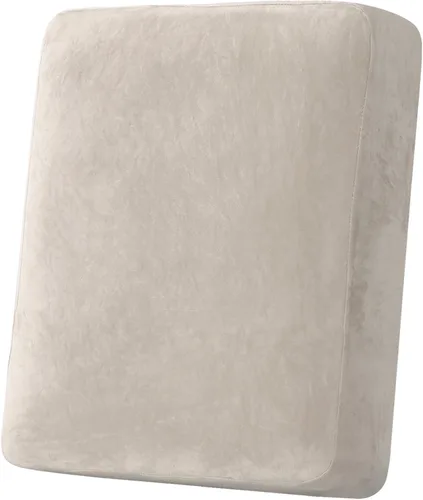 Miniatura 230 de H.VERSAILTEX - Funda de terciopelo elástica y afelpada para protección de cojines de sofá biplaza, silla o sofá, 2 piezas, tamaño grande, color gris