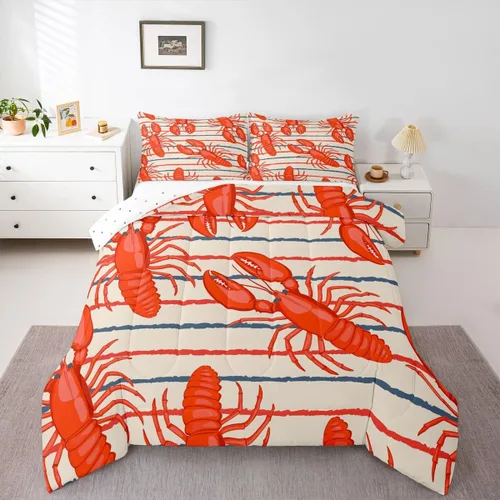 Miniatura 7 de Erosebridal Juego de edredón de tiburón, tamaño individual, juego de ropa de cama de vida oceánica para niños y niñas, color verde azulado