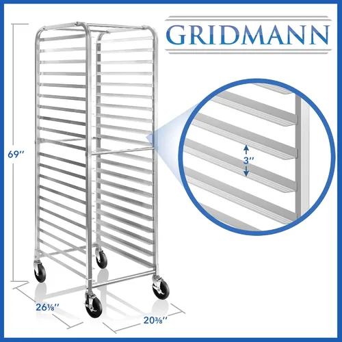 Miniatura 5 de Gridmann Bun Pan - Estante para panadería comercial, 20 láminas