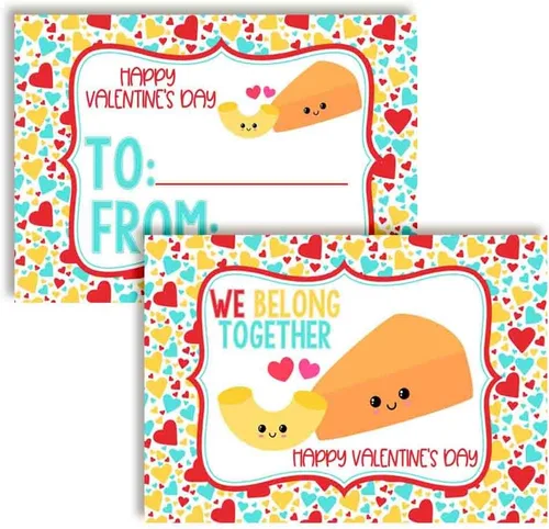 Miniatura 20 de AmandaCreation - Tarjetas para el día de San Valentín con chispas de chocolate con chispas de chocolate para regalar a amigos y compañeros de clase