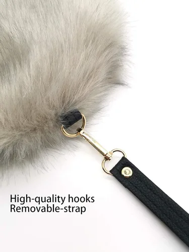 Miniatura 5 de FHQHTH Faux Fur Purse Fashion Clutch Handbag Shoulder Vintage Evening Bags for Women