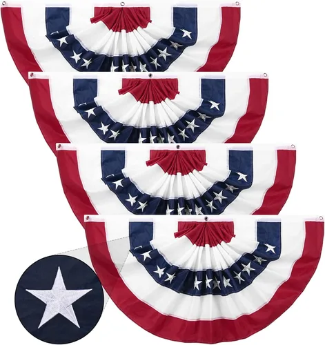 Miniatura 13 de Decoraciones patrióticas para interiores y exteriores, 2 x 20 pies, pancartas de rayas rojas, blancas y azules, decoraciones patrióticas de Estados