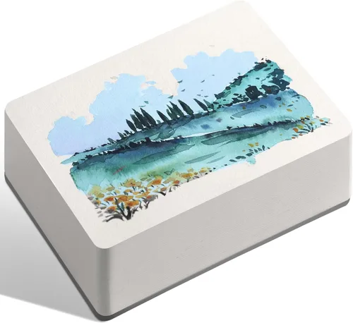 Miniatura 11 de FLUNBRATO Bloc de papel para acuarela, 80 hojas, 4.7 x 4.7 pulgadas, 100% algodón, prensa en frío, sin ácidos, 140 libras, 300 GSM, encuadernación