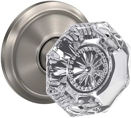Miniatura 10 de Schlage Custom FC21 ALX 716 COL Alexandria - Pomo de cristal con moldura Collins para pasillos y cerraduras de cama, bronce envejecido