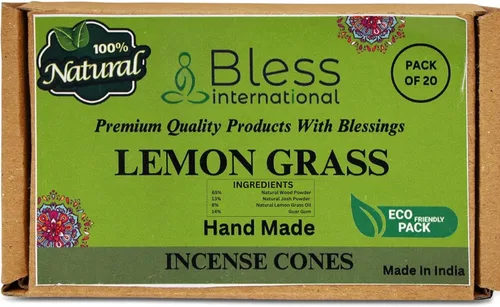Miniatura 62 de Bless International Conos de incienso 100% naturales de lavanda hechos a mano, sumergidos a mano, libres de químicos orgánicos para purificación
