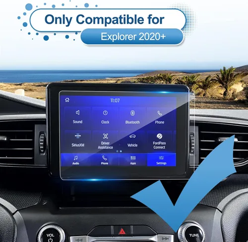Miniatura 2 de Protector de pantalla Explorer 2020-2023 2024 para Ford Explorer (Base/XLT/ST-Line/Limited/Timberline) Pantalla táctil de 8 pulgadas, vidrio Vidrio