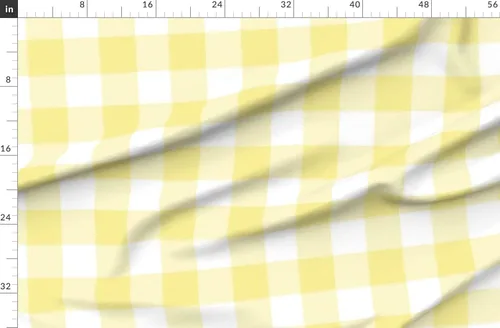 Miniatura 2 de Spoonflower Tela – Grande cuadros amarillos cuadros cuadros de cuadros de cuadros de azúcar frescos impresos en tela de mezclilla cuarto de grasa