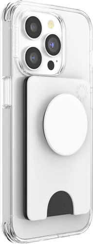 Miniatura 2 de PopSockets - Cartera de teléfono con agarre extensible para teléfono, tarjetero para teléfono - blanco y negro Blanco negro