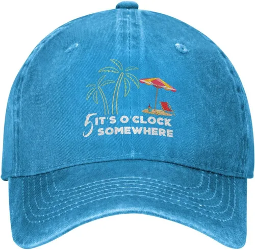 Miniatura 8 de 5 Oclock Somewhere Hat Its 5 O' Clock Somewhere Cap for Men Dad Hats Funny Cap Azul marino