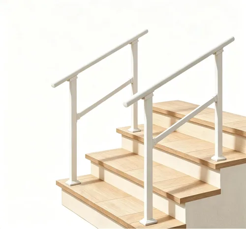 Miniatura 35 de Pasamanos para escalones al aire libre adecuados para 1 a 3 escalones, barandilla de escalera de hierro forjado, paso estable con pasamanos de 3