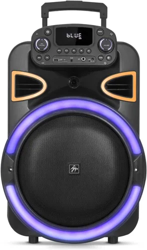 Miniatura 14 de Fisher Altavoces Bluetooth portátiles, altavoces estéreo, sistema inalámbrico Bluetooth, triángulo cuádruple de 6.5 pulgadas, doble potencia máxima