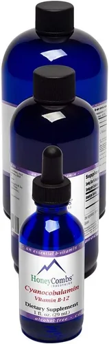 Miniatura 8 de HoneyCombs B12 Liquid Drops Suplemento de vitamina B12 para energía, metabolismo, enfoque cerebral y apoyo nervioso Gotas líquidas sublinguales B12