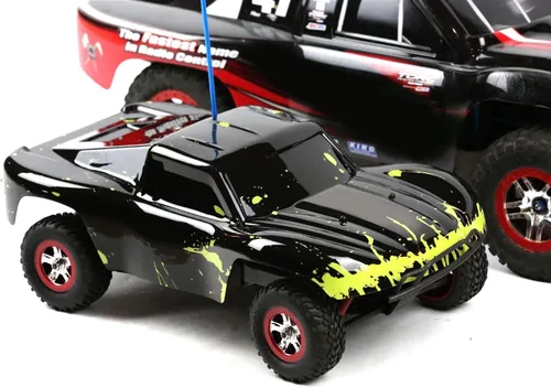 SummitLink Reemplazo de cuerpo personalizado compatible con verde fangoso sobre negro para automóvil o camión RC escala 1/16 (camión no incluido)