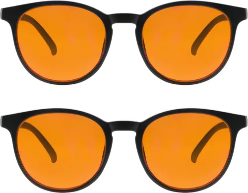 Miniatura 32 de VisionGlobal 1 par de lentes de bloqueo de luz azul/paquete de 2 lentes rojos para dormir o 2 lentes de juego para mujeres/hombres