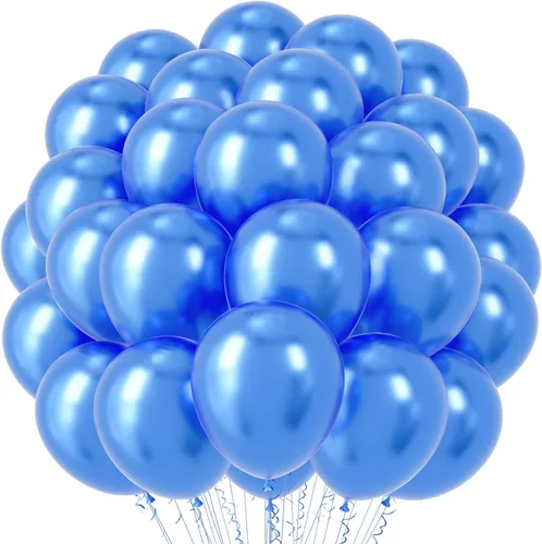 Miniatura 57 de Voircoloria - Globos azul bebé claro, paquete de 66 globos de 12 pulgadas de látex para fiestas para niños y niñas, para cumpleaños, baby shower, 16