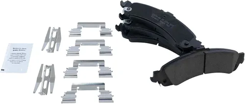 Miniatura 6 de TRQ Kit de pastillas de freno y rotores de disco de cerámica Posi Premium delantero y trasero compatible con GM