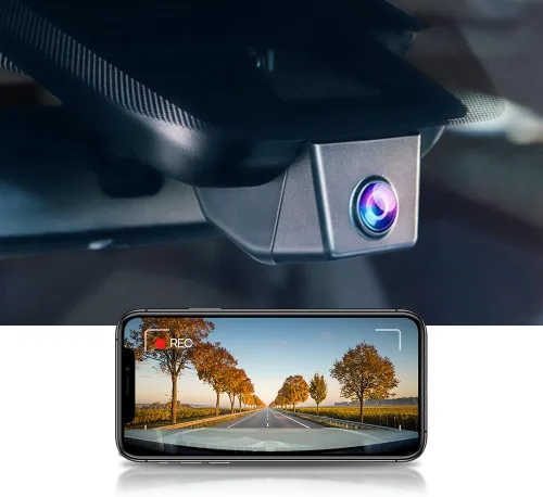Miniatura 8 de Fitcamx Cámara de salpicadero delantera y trasera 2K para Lexus NX 350 300 Sport 250 F Premium, aspecto OEM, video HD dual de 1440P+1080P, grabación