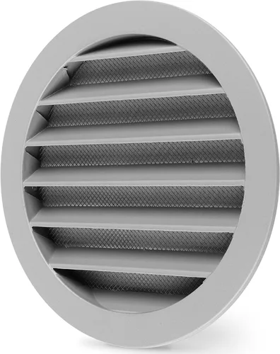 Miniatura 10 de calimaero® WSGB Rejilla de Ventilación de Aire de Metal Redondo Negro de 5 Pulgadas con Persiana Plana y Malla Antimoscas Compatible Solo