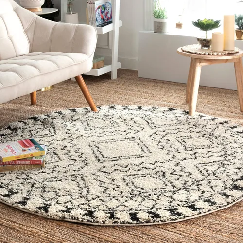 Miniatura 25 de Nuloom Vasiliki - Alfombra cuadrada de 6 pies, diseño de borla, suave y afelpada, resistente a las manchas, fácil de limpiar, duradera