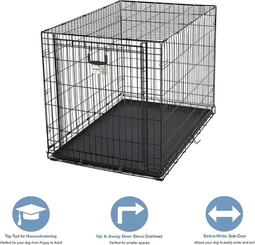 Miniatura 2 de Jaula de perro MidWest Homes for Pets, Puerta única, Negro