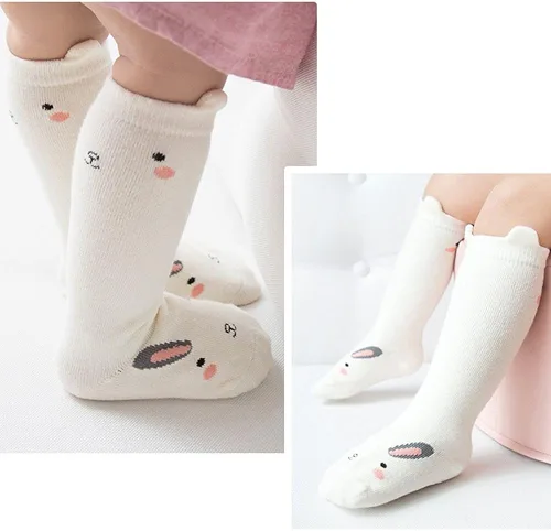 Miniatura 4 de 8 pares de calcetines antideslizantes a la rodilla para niños y niñas
