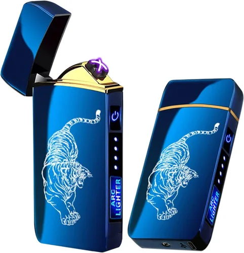 Miniatura 17 de T3-Tiger - Encendedor de arco inteligente, recargable por USB, resistente al viento, sin llama, encendedor de plasma ligero para fuego, barbacoas