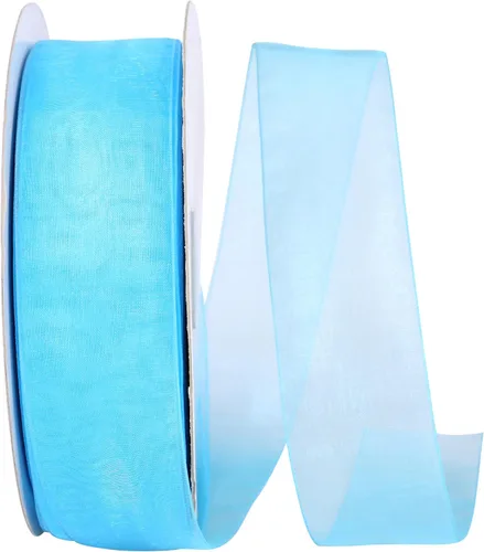 Miniatura 130 de Reliant Ribbon 25621-053-09C Cinta transparente de gasa, 1-1/2 pulgadas x 100 yardas, azul