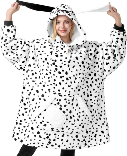 Miniatura 12 de Giggling Getup Manta Vestible con Capucha para Mujeres y Hombres Manta con Capucha Vestible de Forro Polar Sherpa Sudadera Manta Vestible Sherpa