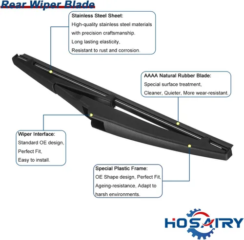 Miniatura 4 de Juego de escobillas de brazo de limpiaparabrisas trasero para Toyota Matrix 2003-2008 Asamblea de limpiaparabrisas trasero 85241-42040 85242-12090