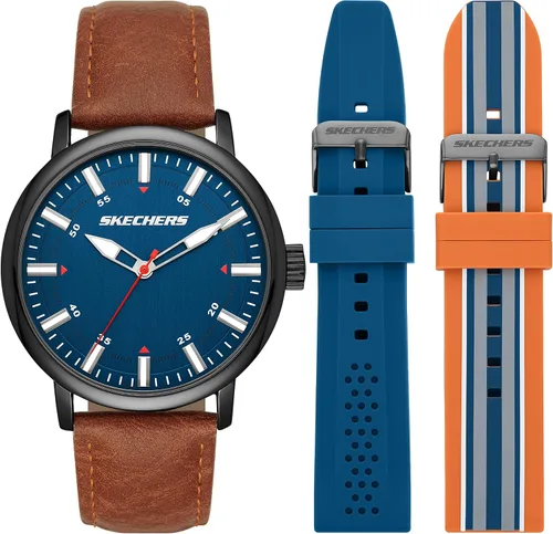 Miniatura 16 de Skechers Set de Regalo para Hombre con Reloj y Pulsera Apilable o Correa Intercambiable
