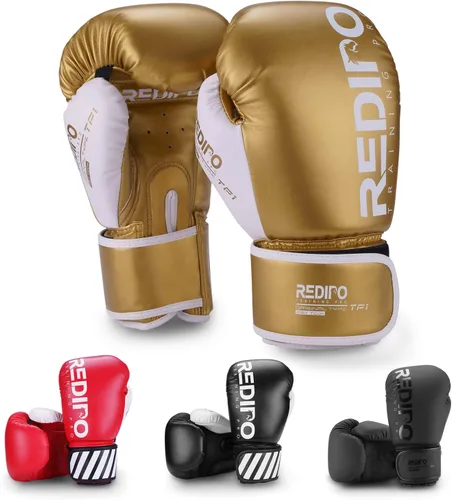Miniatura 9 de Guantes de boxeo para hombres y mujeres, guantes de entrenamiento de saco pesado de cuero premium para sparring, guantes profesionales para saco
