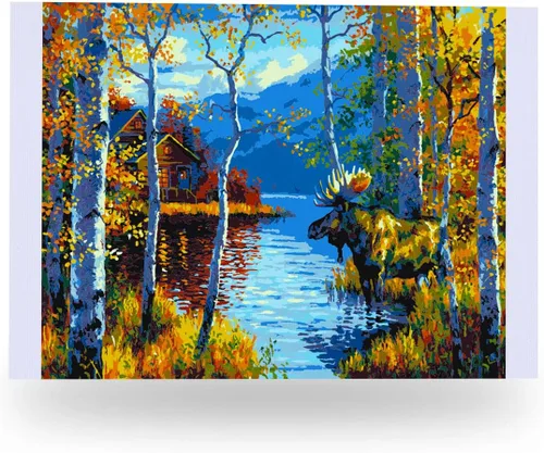 Miniatura 10 de Kit de pintura por números de Ledgebay para adultos: kit de pintura por números para principiantes a avanzados - Divertidos proyectos de arte y Ruta